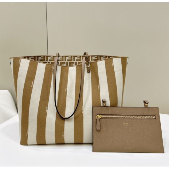 Replica Fendi Roll Large Reversible Tote Bag Apricot Clone Knockoff