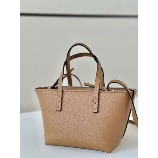 Replica Fendi Roll Mini Selleria Tote Bag Brown Clone Knockoff