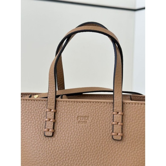 Replica Fendi Roll Mini Selleria Tote Bag Brown Clone Knockoff