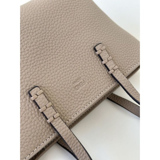Replica Fendi Roll Mini Selleria Tote Bag Gray Clone Knockoff