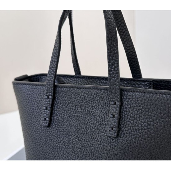Replica Fendi Roll Mini Selleria Tote Bag Black Clone Knockoff