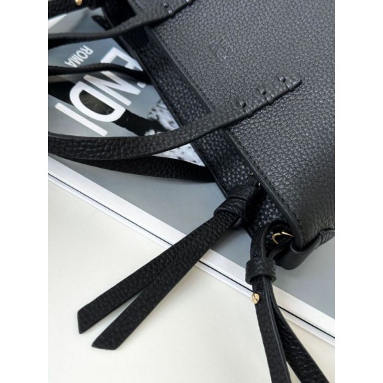 Replica Fendi Roll Mini Selleria Tote Bag Black Clone Knockoff