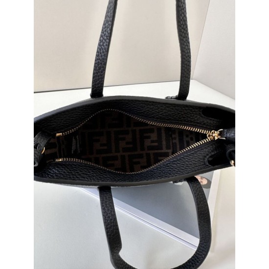 Replica Fendi Roll Mini Selleria Tote Bag Black Clone Knockoff