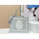 Replica Dior Book Tote Bag Small/Medium/Large with Oblique Embroidery and Shoulder Strap Blue/White Clone Knockoff
