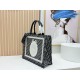 Replica Dior Book Tote Bag Small/Medium/Large with Oblique Embroidery and Shoulder Strap Black Clone Knockoff
