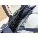 Replica Dior Book Tote Bag Small/Medium/Large with Oblique Embroidery and Shoulder Strap Black Clone Knockoff