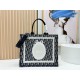 Replica Dior Book Tote Bag Small/Medium/Large with Oblique Embroidery and Shoulder Strap Black Clone Knockoff