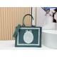 Replica Dior Book Tote Bag Small/Medium/Large with Oblique Embroidery and Shoulder Strap Green Clone Knockoff