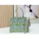 Replica Dior Book Tote Bag Small/Medium/Large with Lily of the Valley Pattern Green Clone Knockoff
