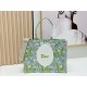 Replica Dior Book Tote Bag Small/Medium/Large with Lily of the Valley Pattern Green Clone Knockoff