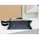 Replica Dior Book Tote Bag with Embroidery and White Lace Frame Black Clone Knockoff