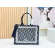 Replica Dior Book Tote Bag with Embroidery and White Lace Frame Black Clone Knockoff