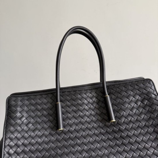 Replica Barbara Bottega Veneta Tote Bag Venetian Black Clone Knockoff