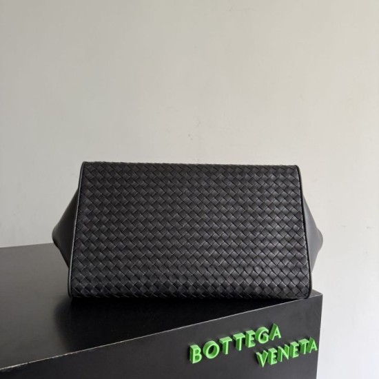 Replica Barbara Bottega Veneta Tote Bag Venetian Black Clone Knockoff