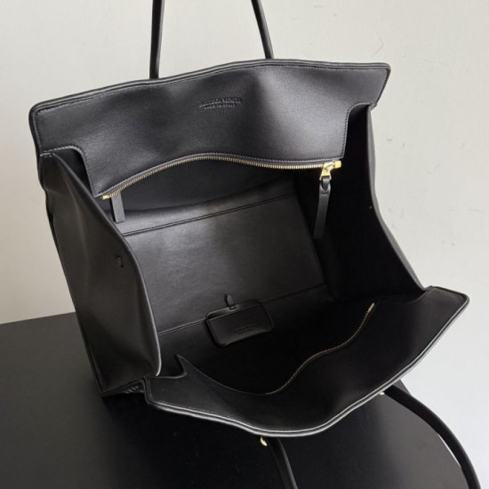 Replica Barbara Bottega Veneta Tote Bag Venetian Black Clone Knockoff