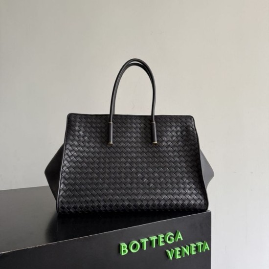 Replica Barbara Bottega Veneta Tote Bag Venetian Black Clone Knockoff