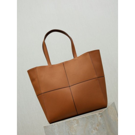 AAAAA Replica YSL Saint Laurent Carré Tote Bag Brown Fake