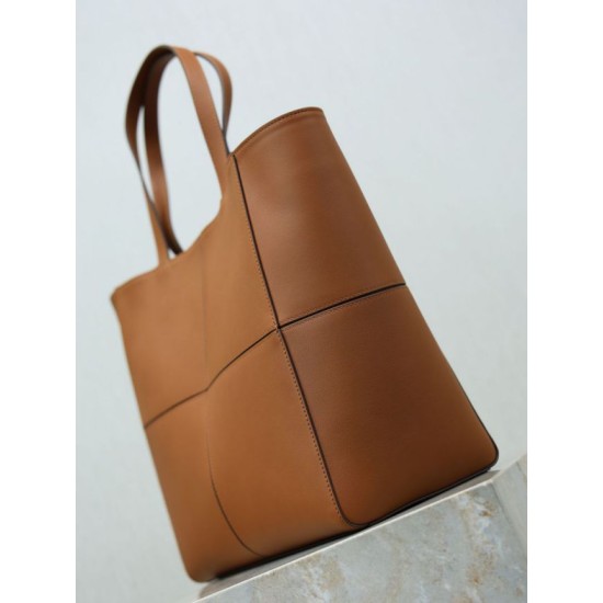 AAAAA Replica YSL Saint Laurent Carré Tote Bag Brown Fake