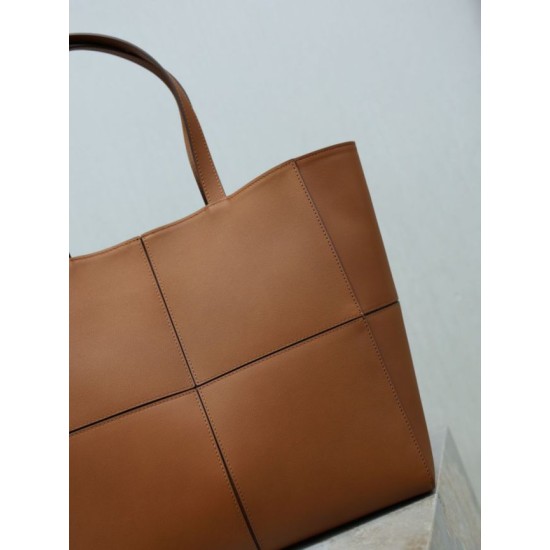 AAAAA Replica YSL Saint Laurent Carré Tote Bag Brown Fake