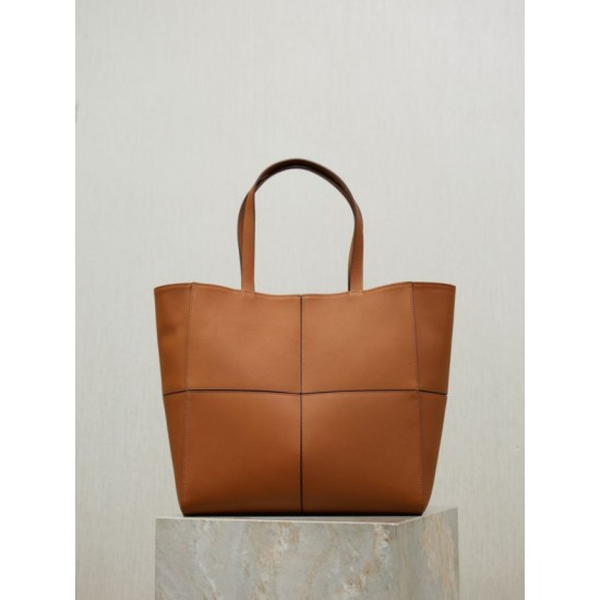 AAAAA Replica YSL Saint Laurent Carré Tote Bag Brown Fake