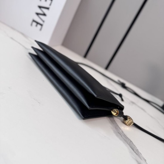 AAAAA Replica Loewe Joya Pouch Nappa Bag Black Fake