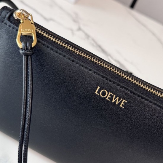 AAAAA Replica Loewe Joya Pouch Nappa Bag Black Fake