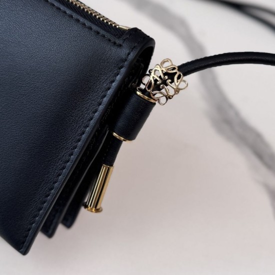 AAAAA Replica Loewe Joya Pouch Nappa Bag Black Fake