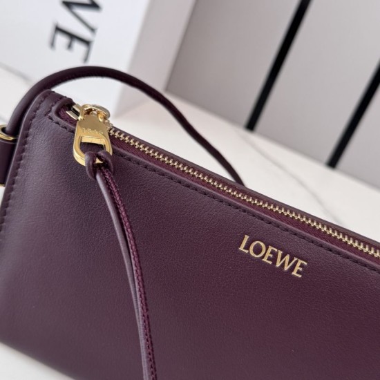 AAAAA Replica Loewe Joya Pouch Nappa Bag Burgundy Fake