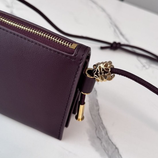 AAAAA Replica Loewe Joya Pouch Nappa Bag Burgundy Fake