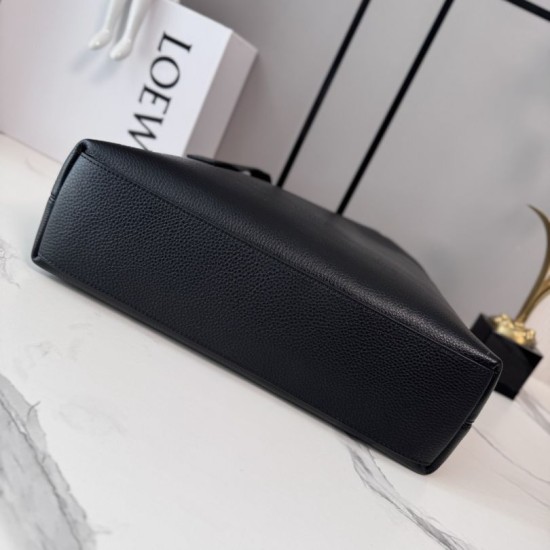 AAAAA Replica LOEWE Tote Bag with Loop Logo Black Fake
