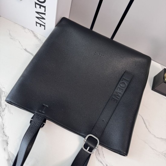 AAAAA Replica LOEWE Tote Bag with Loop Logo Black Fake