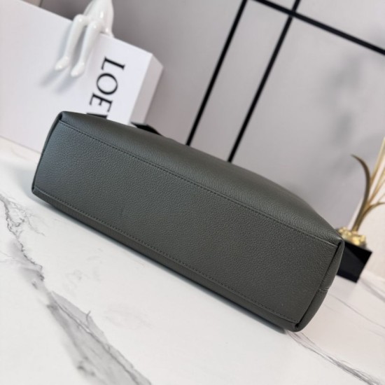 AAAAA Replica LOEWE Tote Bag with Loop Logo Green Fake