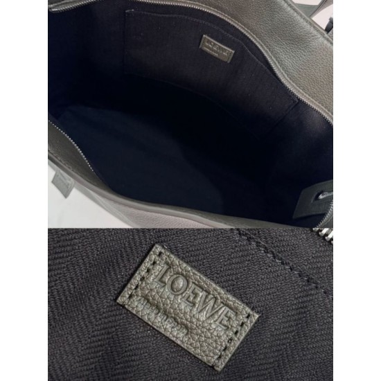 AAAAA Replica LOEWE Tote Bag with Loop Logo Green Fake