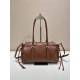 AAAAA Replica Prada Bonne Top Handle Bag 1BG628 Burgundy Fake
