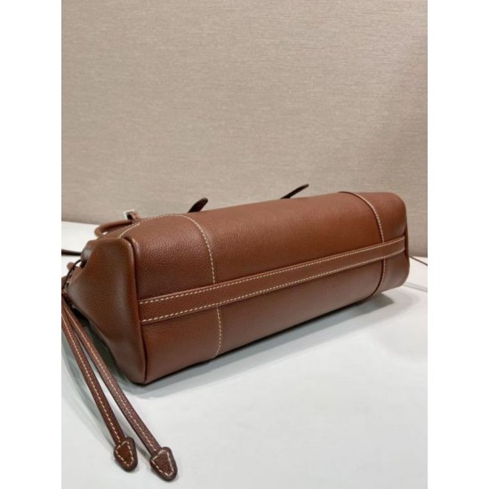 AAAAA Replica Prada Bonne Top Handle Bag 1BG628 Burgundy Fake