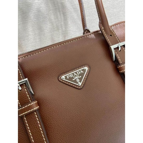 AAAAA Replica Prada Bonne Top Handle Bag 1BG628 Burgundy Fake