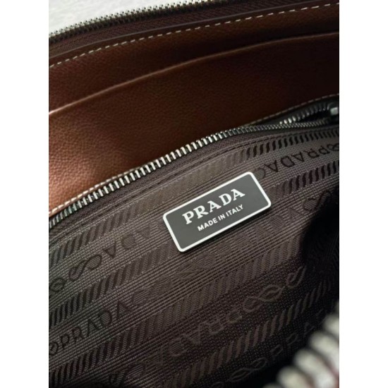 AAAAA Replica Prada Bonne Top Handle Bag 1BG628 Burgundy Fake