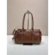 AAAAA Replica Prada Bonne Top Handle Bag 1BG628 Burgundy Fake