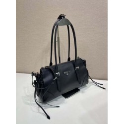 AAAAA Replica Prada Bonne Top Handle Bag 1BG628 Black Fake