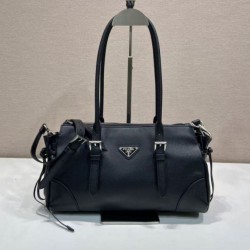 AAAAA Replica Prada Bonne Top Handle Bag 1BG628 Black Fake
