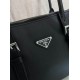 AAAAA Replica Prada Bonne Top Handle Bag 1BG628 Black Fake