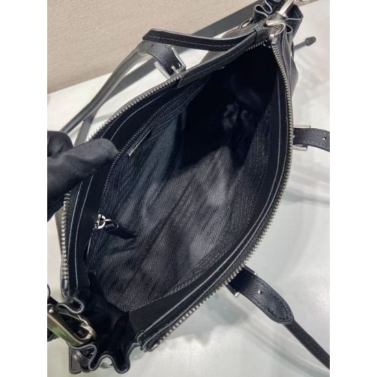 AAAAA Replica Prada Bonne Top Handle Bag 1BG628 Black Fake