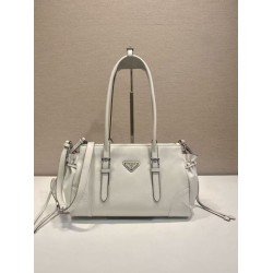 AAAAA Replica Prada Bonne Top Handle Bag 1BG628 White Fake