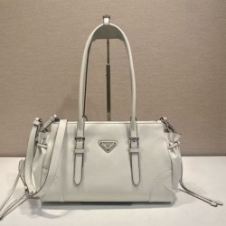 AAAAA Replica Prada Bonne Top Handle Bag 1BG628 White Fake