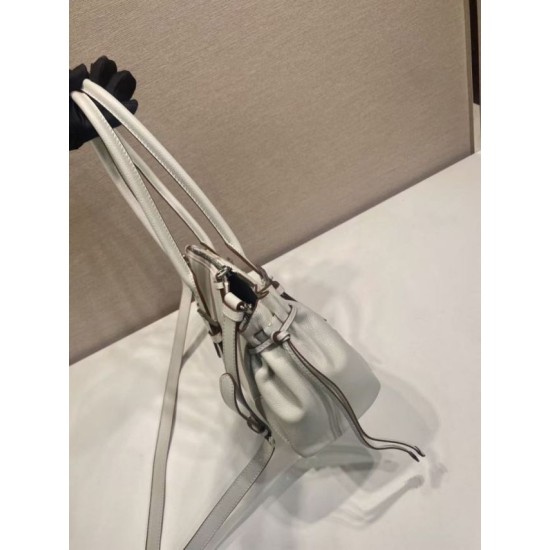 AAAAA Replica Prada Bonne Top Handle Bag 1BG628 White Fake