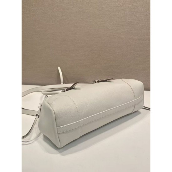 AAAAA Replica Prada Bonne Top Handle Bag 1BG628 White Fake