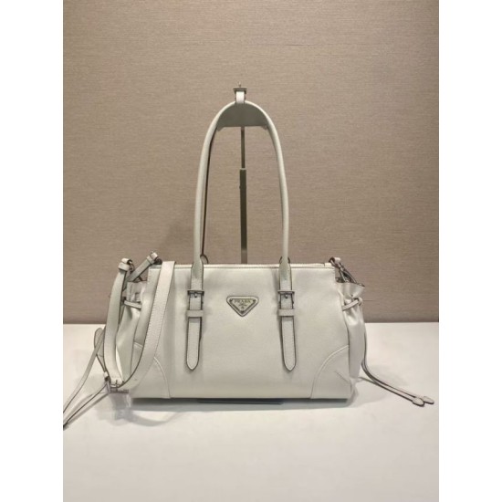 AAAAA Replica Prada Bonne Top Handle Bag 1BG628 White Fake