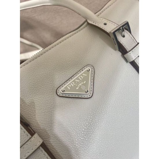 AAAAA Replica Prada Bonne Top Handle Bag 1BG628 White Fake