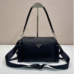 AAAAA Replica Prada Men's Nylon/Saffiano Crossbody Bag Black Fake