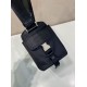 AAAAA Replica Prada Men's Nylon/Saffiano Crossbody Bag Black Fake
